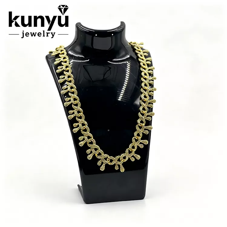 Diamond Look Cuban Necklace