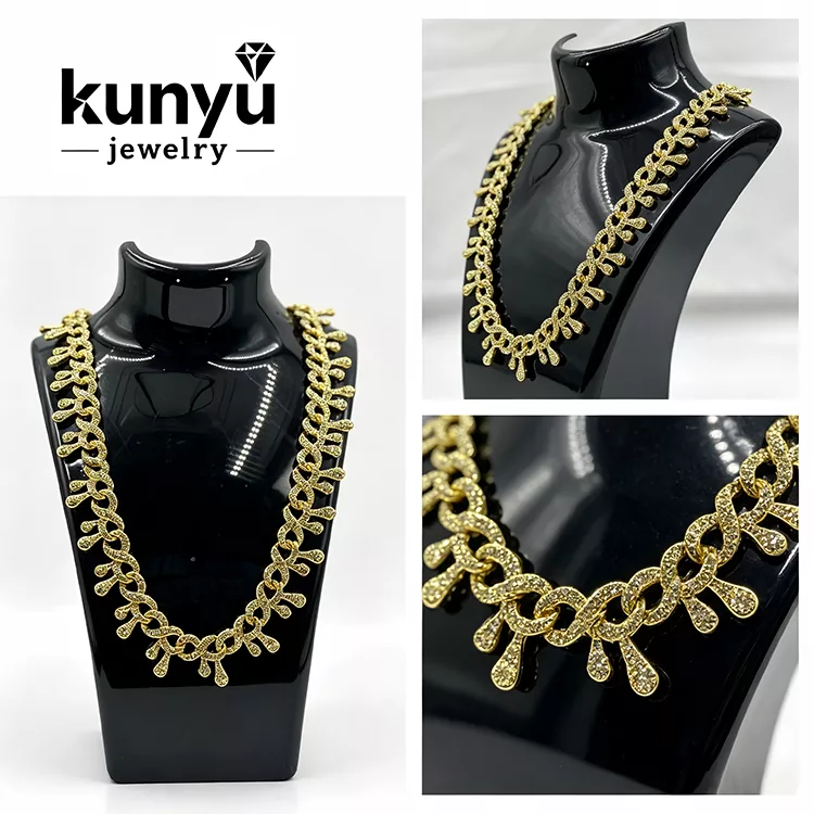 Diamond Look Cuban Necklace