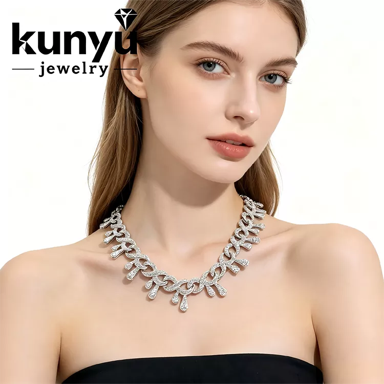Diamond Look Cuban Necklace