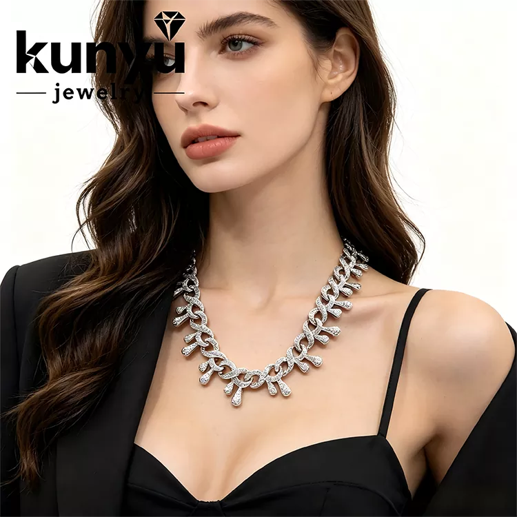 Diamond Look Cuban Necklace