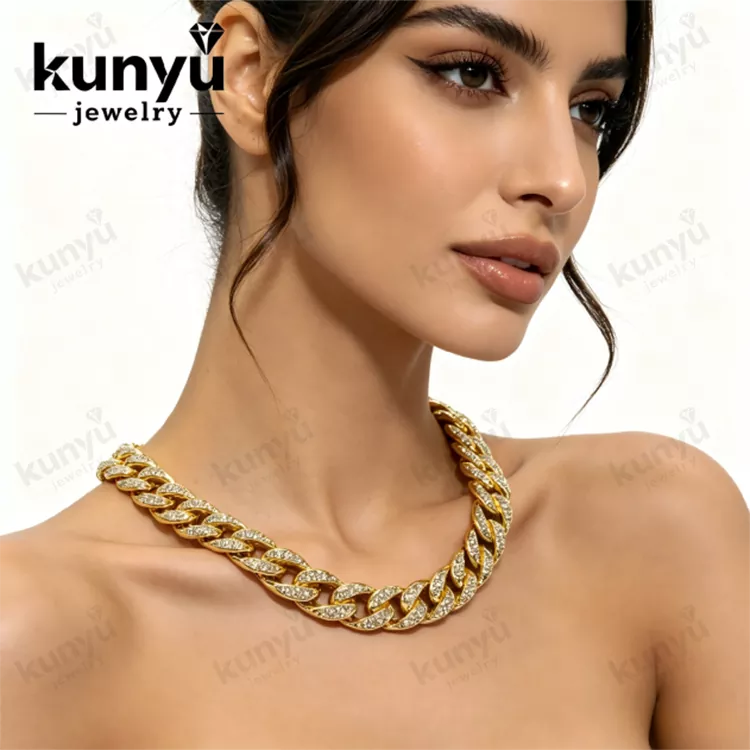 Iced out hip hop necklace