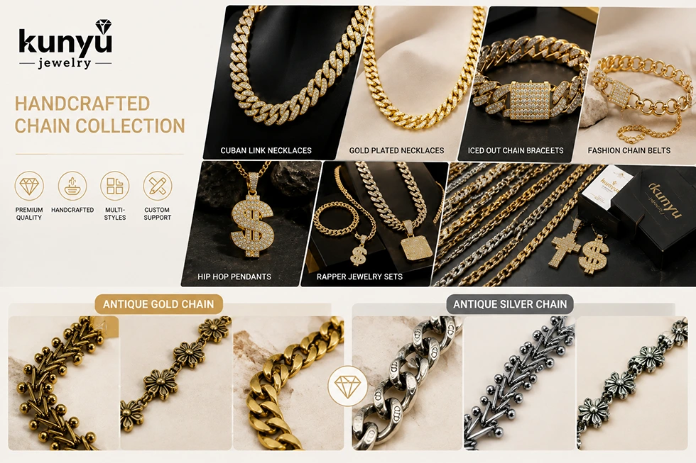 Handcrafted Link Silver Plated Chain 