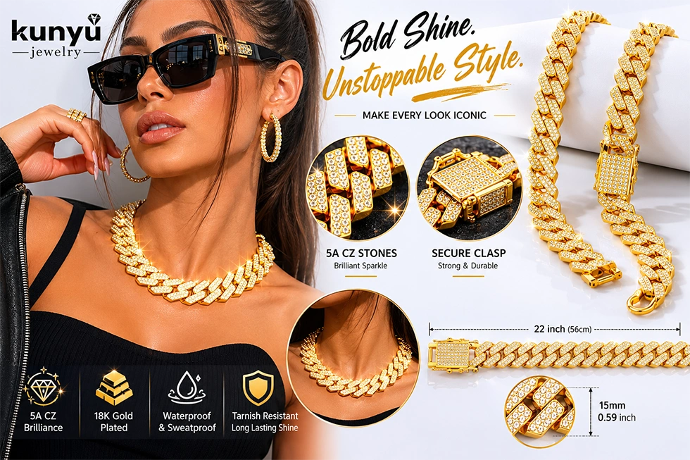 Iced Gold Cuban Chain
